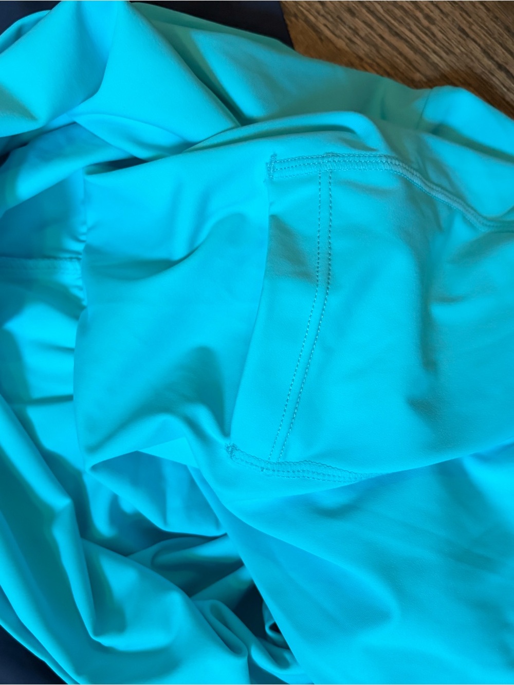 HALARA HighWaist Active Shorts Navy &Aqua 5 inch inseam Pockets for cell, unused - Picture 5 of 10